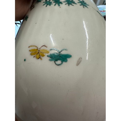 939 - A Chinese polychrome porcelain bottle vase. 29cm h.