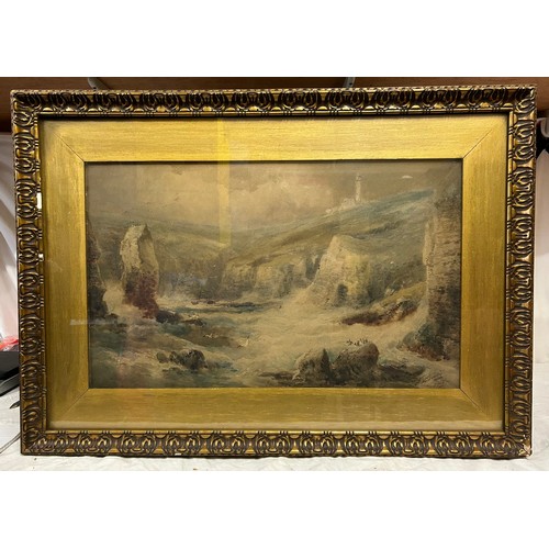 1393 - Frederick William Booty (1840-1924) shipwreck at sea along the East Coast. Watercolour. Signed and d... 