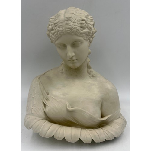 421 - Copeland Parian bust of Clytie. Approximately 28cm h.