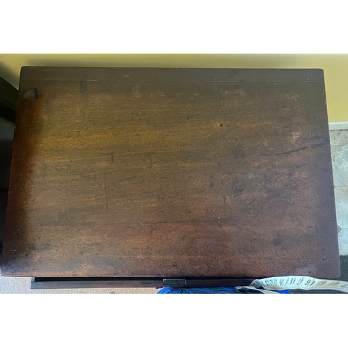 47 - An 18thC mahogany side table with single drawer to front. 73cm w x 49cm d x 71cm h.