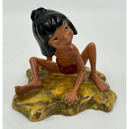 454 - A collection of Royal Doulton Jungle Book figurines to include Mowgli JB1, Baby Elephant JB2, Baloo ... 