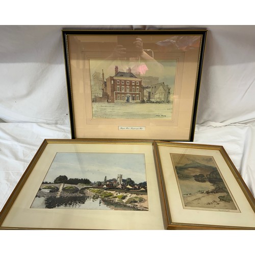 1462 - Three 20thC prints to include Alan Bray Blaydes House, Kingston upon Hull signed lower left (image 2... 