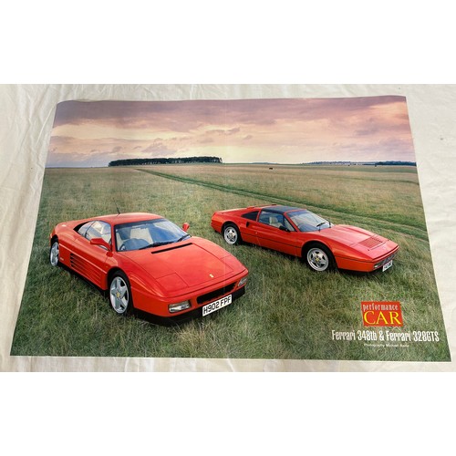 1000 - Collection of Car related items to include 5 posters (Ferrari & Aston Martin & 2 x 1986 Calendars), ... 