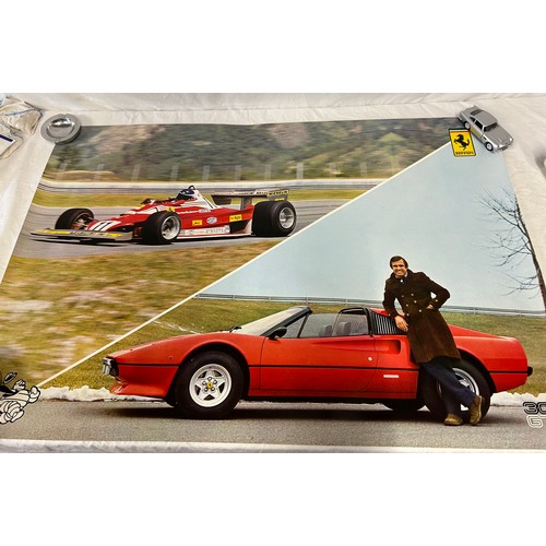 1000 - Collection of Car related items to include 5 posters (Ferrari & Aston Martin & 2 x 1986 Calendars), ... 