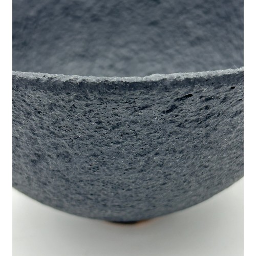 425 - Sotis Filippides (b.1963) Contemporary Ceramics. A small textured stoneware bowl with black exterior... 