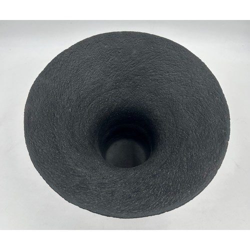 426 - Sotis Filippides (b.1963) Contemporary Ceramics. A large textured stoneware vase with black exterior... 