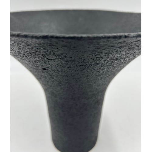 426 - Sotis Filippides (b.1963) Contemporary Ceramics. A large textured stoneware vase with black exterior... 