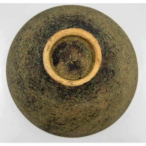 428 - Sotis Filippides Contemporary Ceramics (b.1963). A very large textured stoneware bowl with sage gree... 