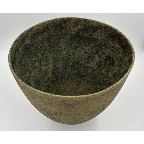 429 - Sotis Filippides Contemporary Ceramics (b.1963). A tall stoneware textured bowl with sage green exte... 