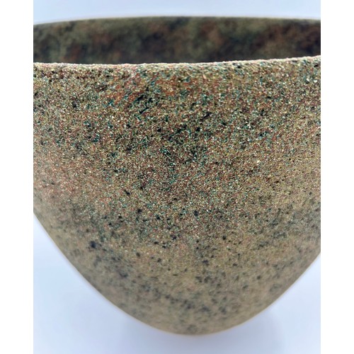 429 - Sotis Filippides Contemporary Ceramics (b.1963). A tall stoneware textured bowl with sage green exte... 