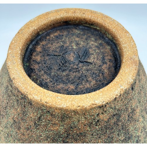 429 - Sotis Filippides Contemporary Ceramics (b.1963). A tall stoneware textured bowl with sage green exte... 