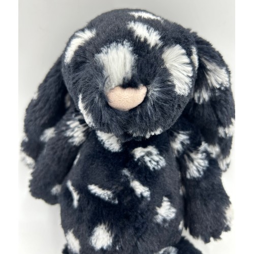 452 - Jellycat (London) Rare special edition Paloma Bashful Bunny, black soft with white spots, label with... 