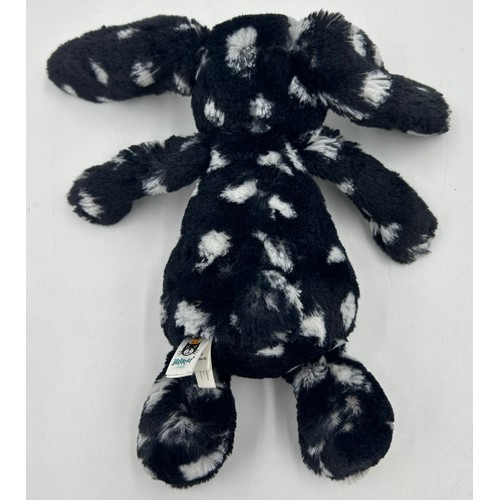 452 - Jellycat (London) Rare special edition Paloma Bashful Bunny, black soft with white spots, label with... 