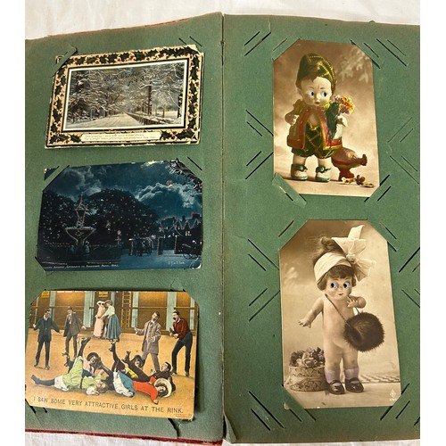 1407 - An Album of 100 Edwardian postcards, an Edwardian Scrap Book (38) pages, Virtue's Household Physicia... 