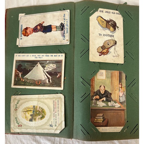 1407 - An Album of 100 Edwardian postcards, an Edwardian Scrap Book (38) pages, Virtue's Household Physicia... 