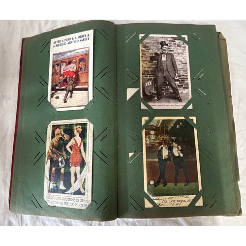 1407 - An Album of 100 Edwardian postcards, an Edwardian Scrap Book (38) pages, Virtue's Household Physicia... 