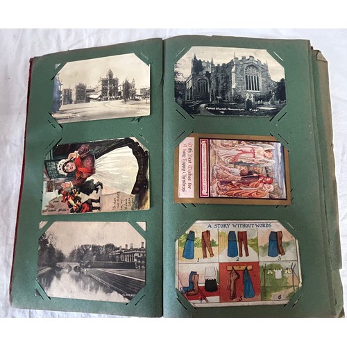 1407 - An Album of 100 Edwardian postcards, an Edwardian Scrap Book (38) pages, Virtue's Household Physicia... 