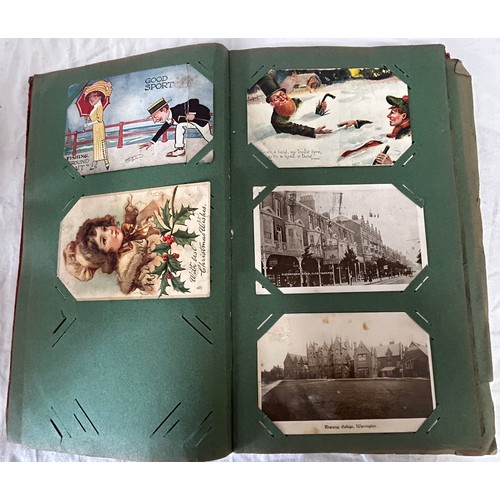 1407 - An Album of 100 Edwardian postcards, an Edwardian Scrap Book (38) pages, Virtue's Household Physicia... 