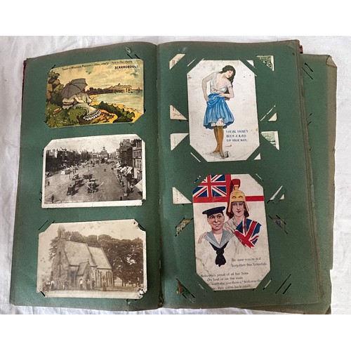 1407 - An Album of 100 Edwardian postcards, an Edwardian Scrap Book (38) pages, Virtue's Household Physicia... 