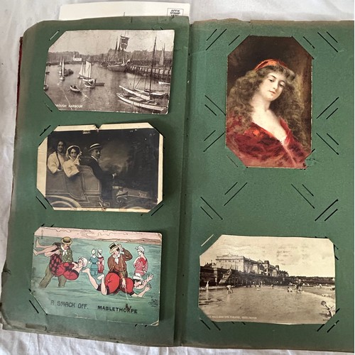 1407 - An Album of 100 Edwardian postcards, an Edwardian Scrap Book (38) pages, Virtue's Household Physicia... 