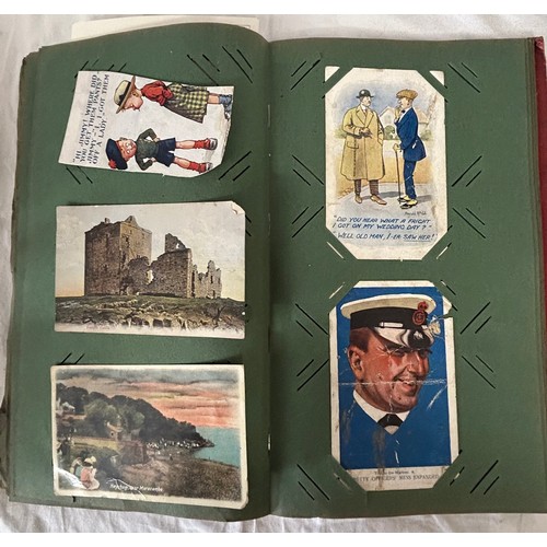 1407 - An Album of 100 Edwardian postcards, an Edwardian Scrap Book (38) pages, Virtue's Household Physicia... 