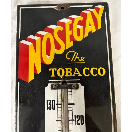 1445 - Nosegay 'The Tobacco for Pipe or Cigarette' Enamel Advertising Thermometer Sign 61cm x 18cm.