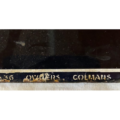 1449 - Coleman's Starch enamel advertising sign in red and black 61cm x 40.5cm