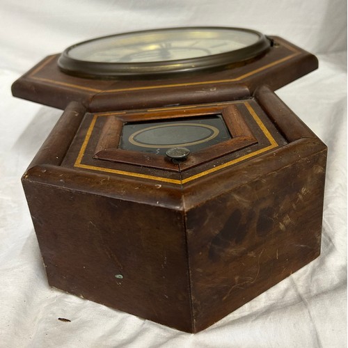 1125 - Two 19thC clocks to include a Seth Thomas Drop Dial 8-day Wall Clock by Barnby & Rust of Hull comple... 