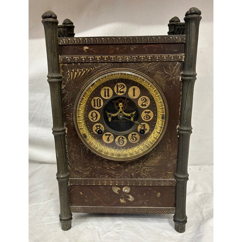 1125 - Two 19thC clocks to include a Seth Thomas Drop Dial 8-day Wall Clock by Barnby & Rust of Hull comple... 