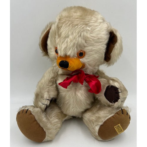 1314 - A Vintage Merrythought 'Cheeky Bear' with blonde fur, amber & black beaded eyes, felt stitched nose,... 