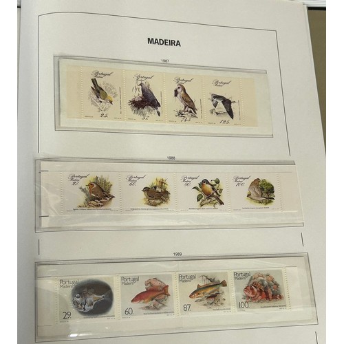 793 - A collection of Printed Stamp Albums DAVO 7 x Netherlands & UNIE 2 x Azores & Madeira along with a L... 