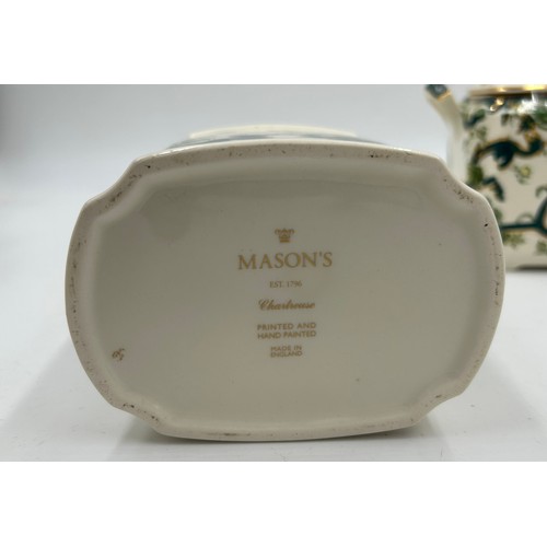 402 - A collection of Mason's Ironstone Chartreuse to include a large fruit bowl measuring 26cm diameter, ... 