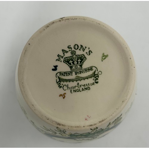 402 - A collection of Mason's Ironstone Chartreuse to include a large fruit bowl measuring 26cm diameter, ... 