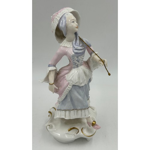 408 - Four Royal Worcester 'The Age of Elegance' Figurines modelled by Kenneth Potts to include The Dilett... 