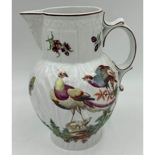 411 - Vista Alegre ceramics to include a Mottahedeh Williamsburg Bird Pitcher 22.5cm h, a gilded Chicken E... 