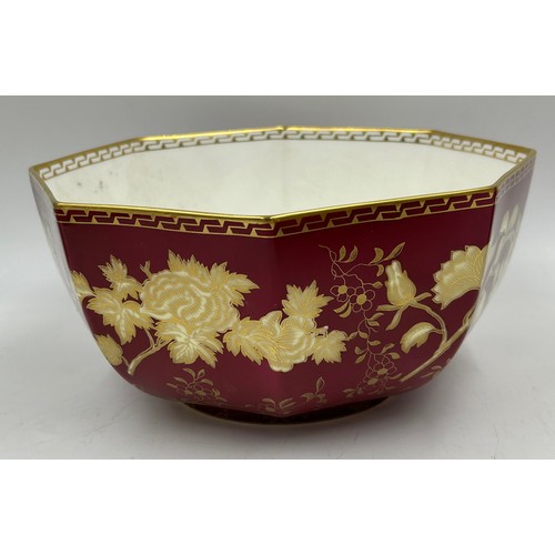 416 - A collection of English ceramics to include a Wedgwood Ruby Tonquin Octagonal bowl 21.5cm d and Ging... 