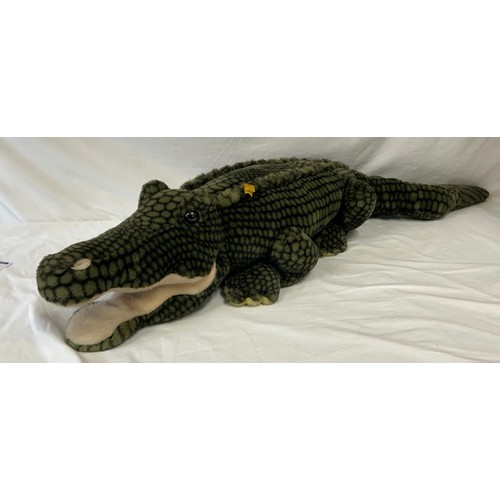 1302 - A Collection of Steiff Soft Toys to include a very large Crocodile 108cm length, 2 x Monkeys, Grey E... 