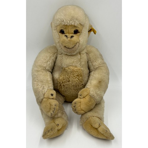 1302 - A Collection of Steiff Soft Toys to include a very large Crocodile 108cm length, 2 x Monkeys, Grey E... 