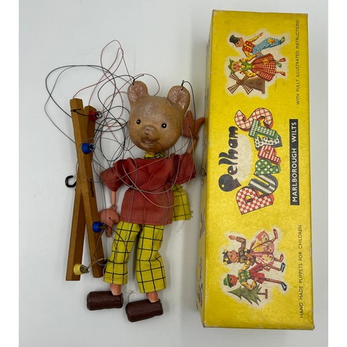 1305 - Five vintage Pelham Puppets to include Pinocchio, Mickey Mouse, Minnie Mouse, Goofy and Rupert The B... 