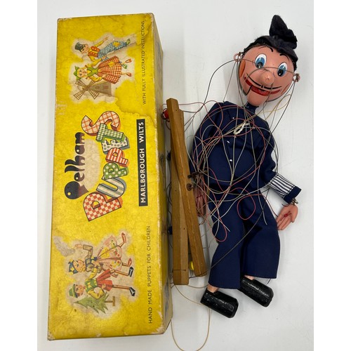 1308 - Four vintage Pelham Puppets to include The King, The Queen both 35cm, The Prince and The Policeman b... 