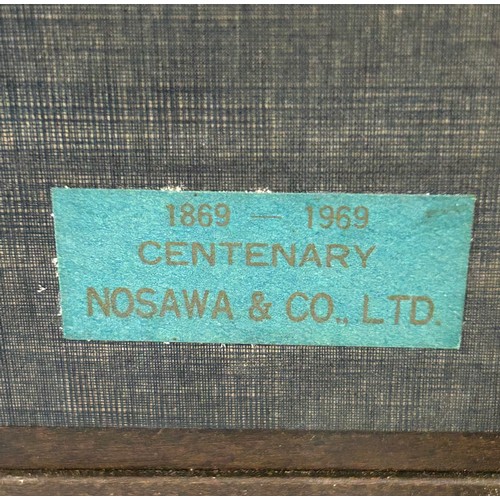 1008 - A collection of Oriental items to include 12 x hand painted pictures, a Centenary Nosawa & Co Ltd sc... 