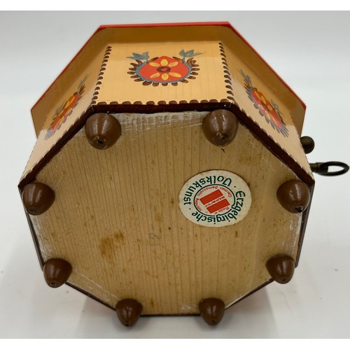 466 - A collection of Erzgebirge hand painted German wooden Christmas themed music boxes to include Christ... 