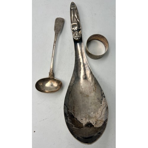 874 - Silver and plate to include Aberdeen silver ladle 1824-1841, maker John Garden.