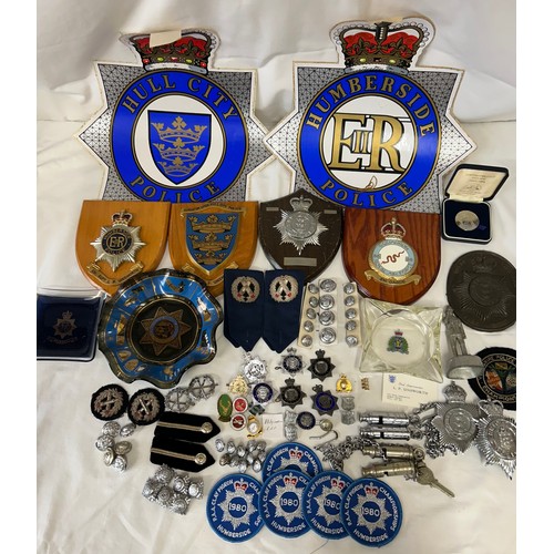 1421 - A collection of Police memorabilia related to Hull City/Humberside Police from Chief Superintendent ... 