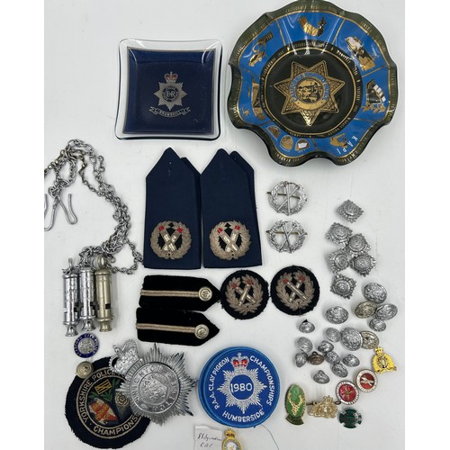 1421 - A collection of Police memorabilia related to Hull City/Humberside Police from Chief Superintendent ... 