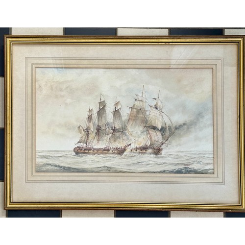 1513 - David C. Bell ( b.1950) 'James Baines' - a watercolour of the timber passenger clipper ship construc... 