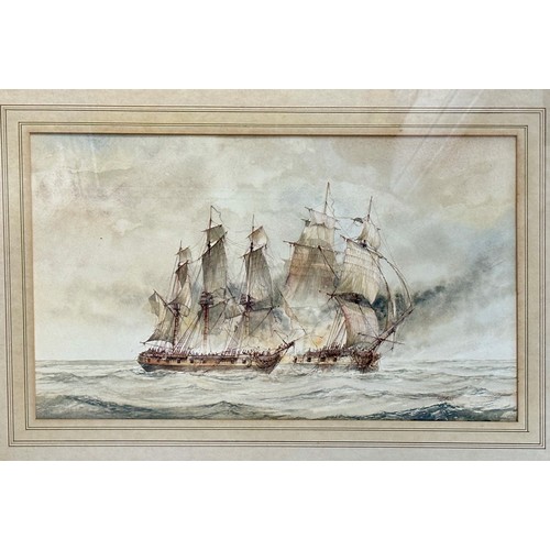 1513 - David C. Bell ( b.1950) 'James Baines' - a watercolour of the timber passenger clipper ship construc... 