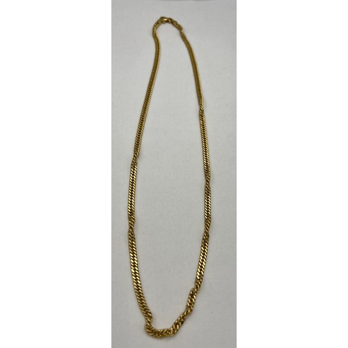 719 - An 18 carat gold chain necklace, length 50cm, weight 11gm.