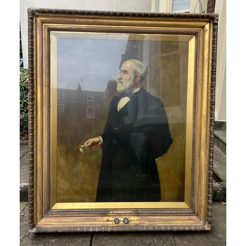 1525 - Joseph Walter West RWS (1860-1933) 'James Reckitt', oil on canvas, painted 1894. Frame 165cm h x 137... 