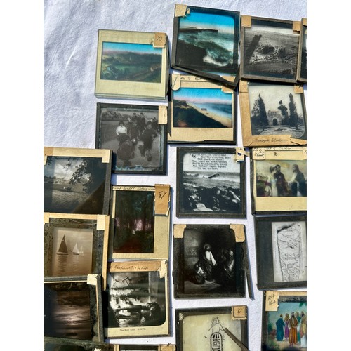 999 - A large quantity of approx. 600 magic lantern slides to include religious (at least 50%), Palestine,... 